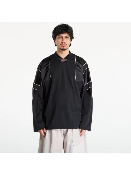 Μακρυμάνικη μακρύς μπλούζα Adidas Originals από ζέρσεϋ μαύρο