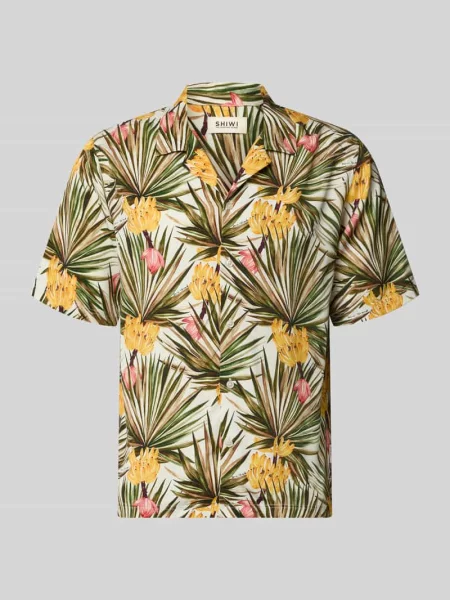 Koszula casual z czystej krój regular fit Shiwi zielona