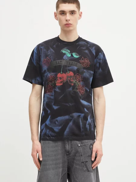 Majica Aries Sprayed Trash Cherries SS Tee s tiskom plava