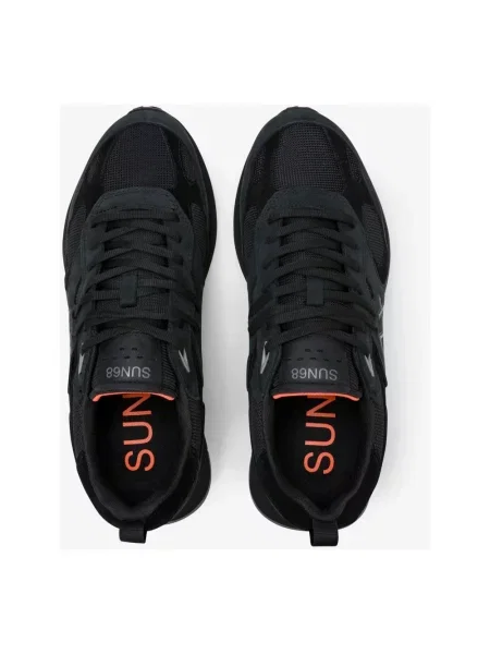 Sneakersy Sun68 z nubuku czarne