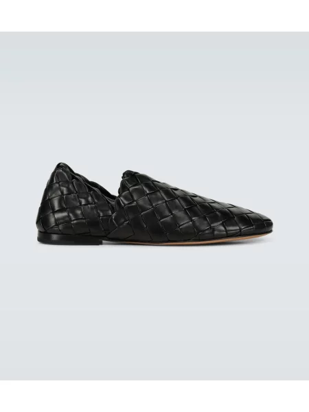 Papuci de casă Bottega Veneta din piele negru