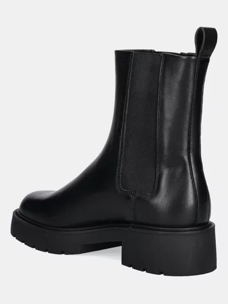 Calvin Klein Jeans bőr bokacsizma COMBAT MID CHELSEA BOOT HW LTH platformos fekete