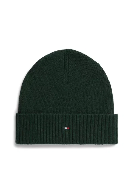 Căciulă Tommy Hilfiger Flag închis verde