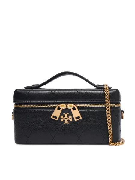Tory Burch Torebka Charlie Quilted East-West czarny