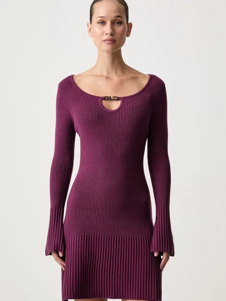 Karl Lagerfeld Jeans rochie cu vâscoză violet