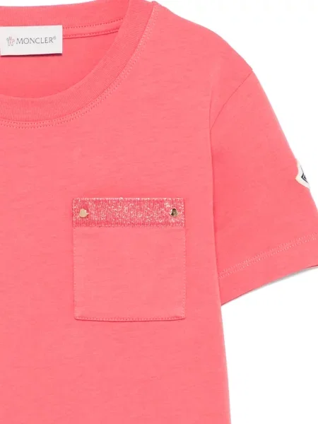 Koszulka dziecięca Moncler Enfant różowa