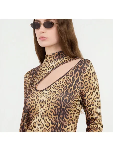 Lniane okulary przeciwsłoneczne Roberto Cavalli żółte