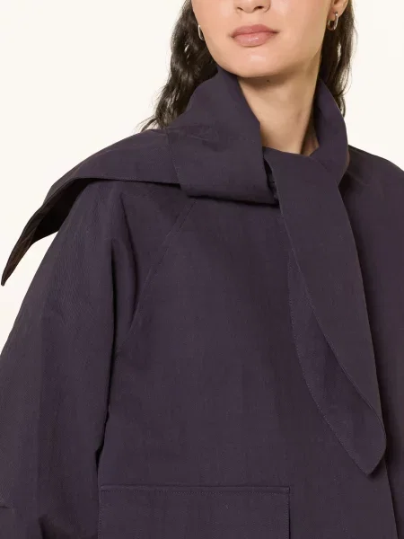 Rich & Royal Oversized Bunda S Odnímatelnou Mašlí tmavě modrá