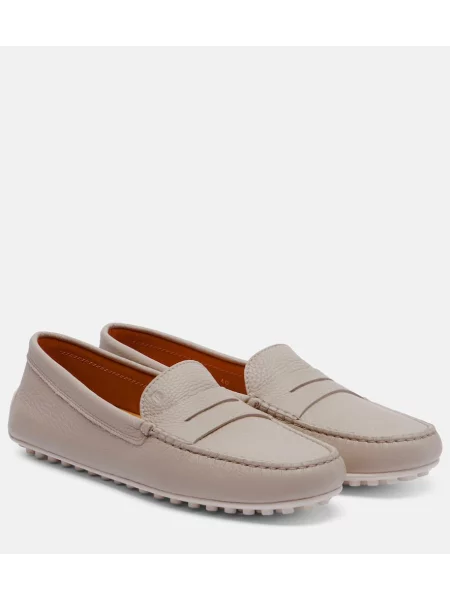 Usnjene loaferke Tod's siva