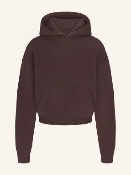 Skims Pohodlná Domácí Mikina S Kapucí Z Bavlněného Fleece espresso