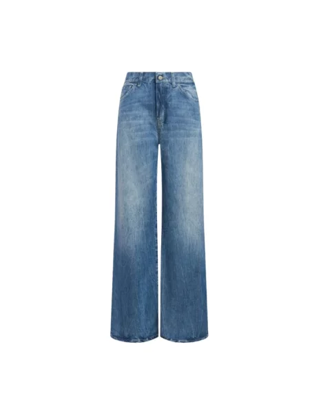 Jeansy Dondup z bursztynem niebieskie