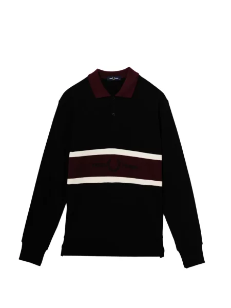 Tricou polo Fred Perry cu broderie negru