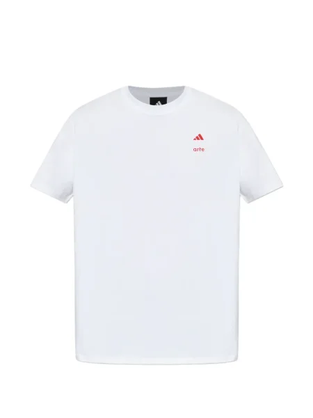 Tricou Adidas cu dungi scurt alb