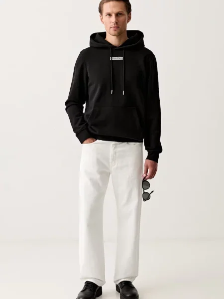 Calvin Klein hanorac cu glugă pentru bărbați din negru