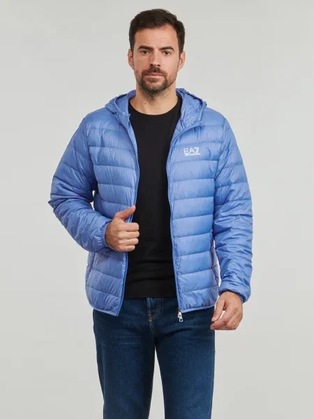 Geacă cu puf Emporio Armani Ea7 albastru