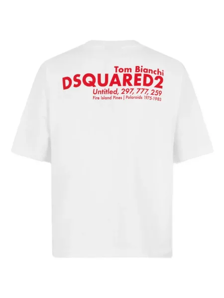Tricou Dsquared2 cu imagine alb