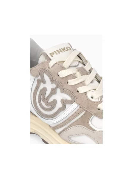 Sneakersy Pinko skórzane beżowe