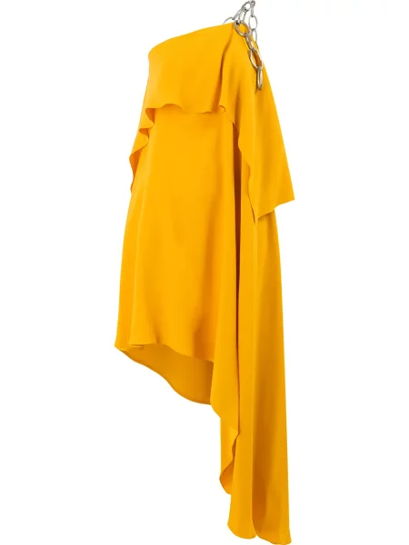 Rochie Monse drapată de costum galben
