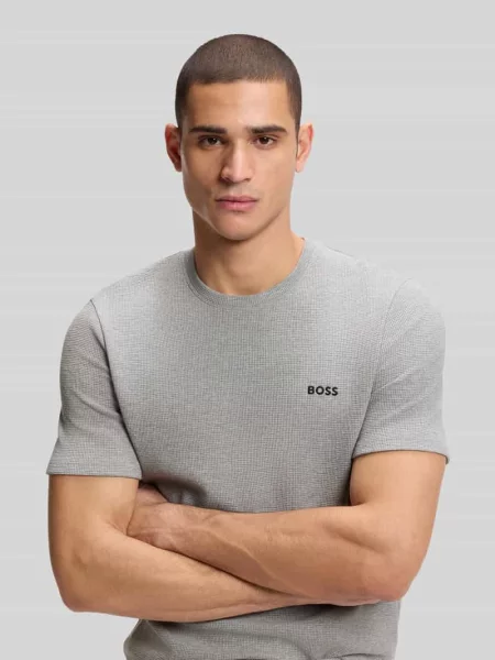 T-shirt o kroju regular fit z mieszanki bawełny Boss