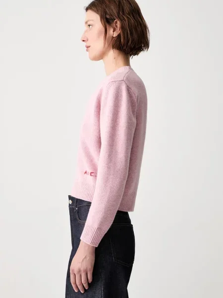 A.P.C. Anna sweter wełniany różowy