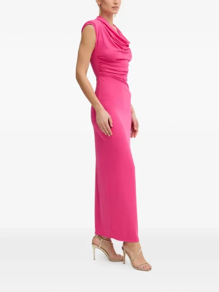 Rochie maxi Fracomina cu spatele deschis roz