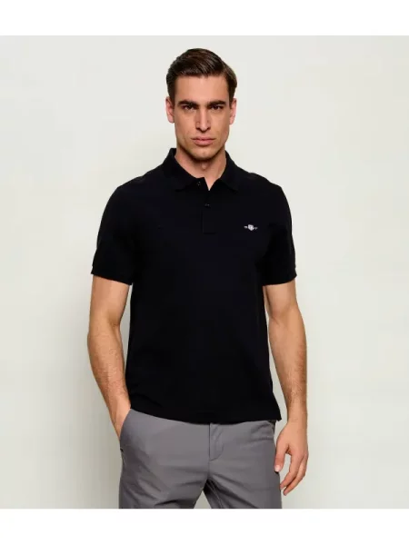Tricou polo Gant negru