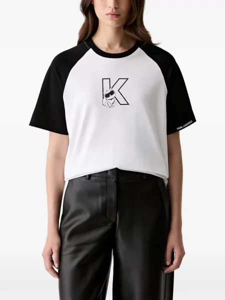 Tricou Karl Lagerfeld cu imagine alb