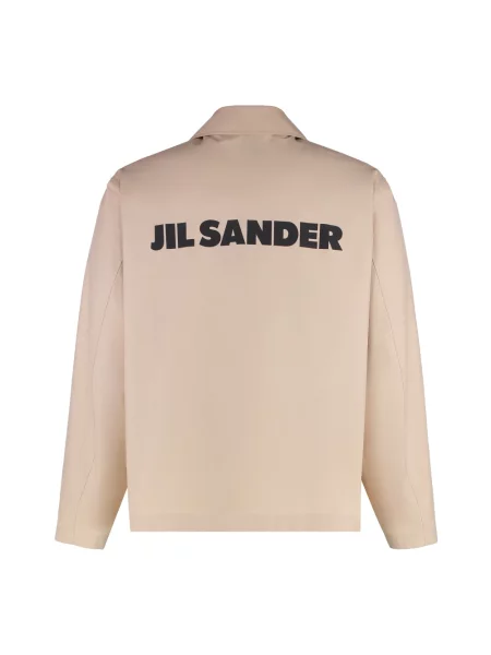 Kurtka Jil Sander z logo beżowa