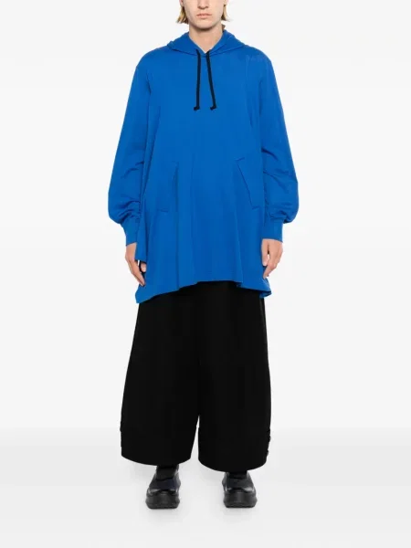 Hanorac cu glugă Comme Des Garcons Homme Plus asimetric albastru