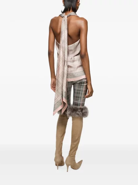 Bluză Acne Studios de mătase gri