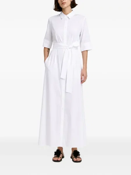 Cu centură rochie maxi Max Mara alb