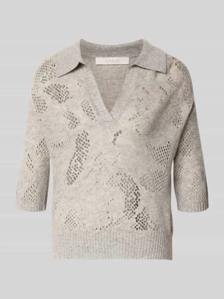 Sweter o kroju relaxed fit z mieszanki wełny Escorial z domieszką kaszmiru Herzen's