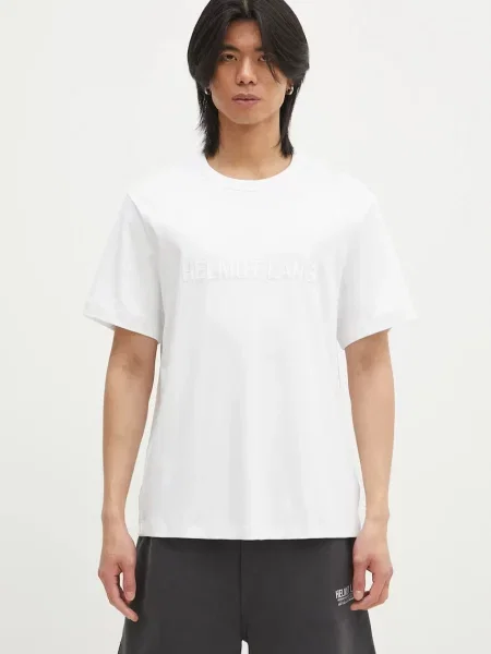 Helmut Lang tricou din Logo Ov Tee.Hvy Ever alb