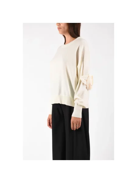 Sweter Meimeij wełniany biały