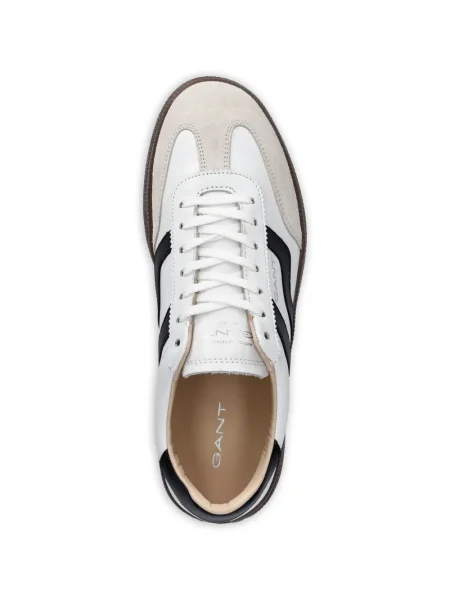Sneakerși Gant din piele de căprioară cu dungi alb
