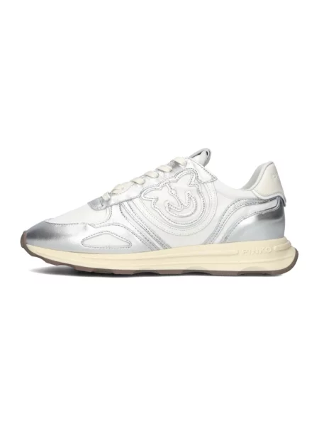 Sneakersy Pinko skórzane szare