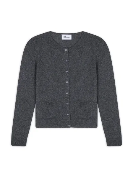 JUST CASHMERE Geacă tricotată Katharine metalic gri