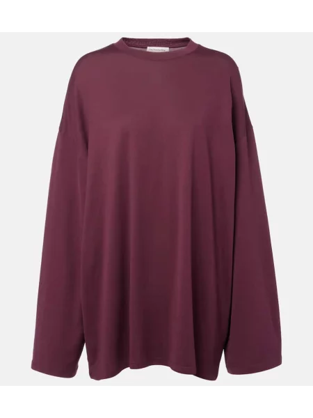 Tricou The Frankie Shop din jerseu bordo