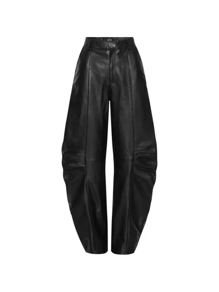 Pantaloni Rotate Birger Christensen din piele negru