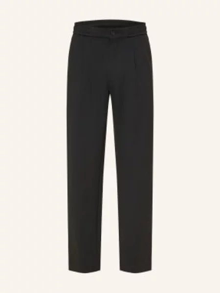 Calvin Klein Spodnie Dżersejowe O Zwężanym Kroju schwarz czarne