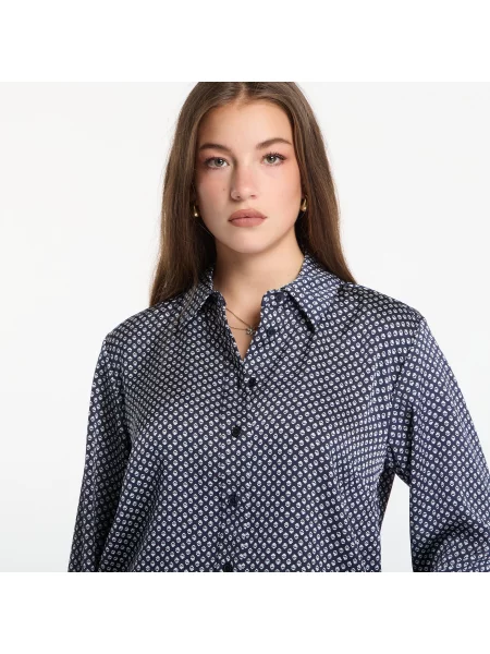 Риза Michael Kors Satin Ls Shirt Midnight Blue M синьо