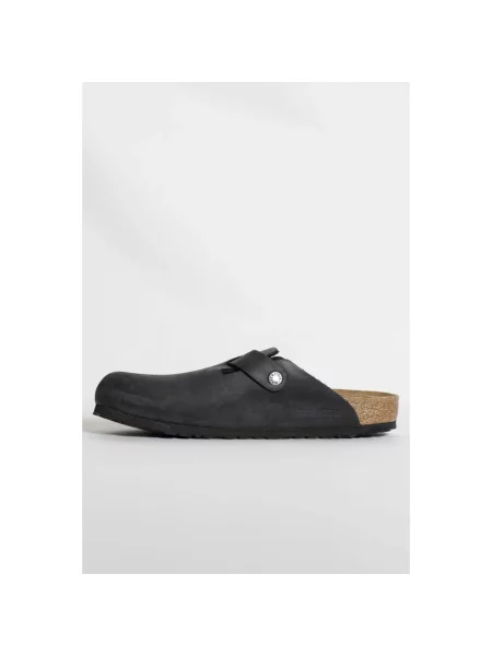 Klapki Birkenstock skórzane czarne