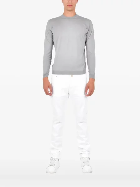 Пуловер Low Brand с кръгло деколте сиво