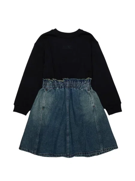 Dětské džínové šaty Mm6 Maison Margiela černé