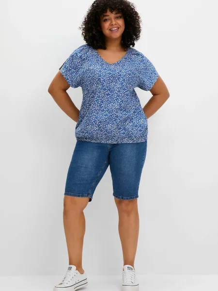 SHEEGO Jeans denim albastru