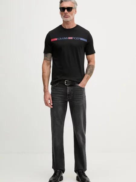 Tommy Hilfiger kratka majica črna