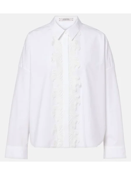 Bluză Dorothee Schumacher din dantelă alb