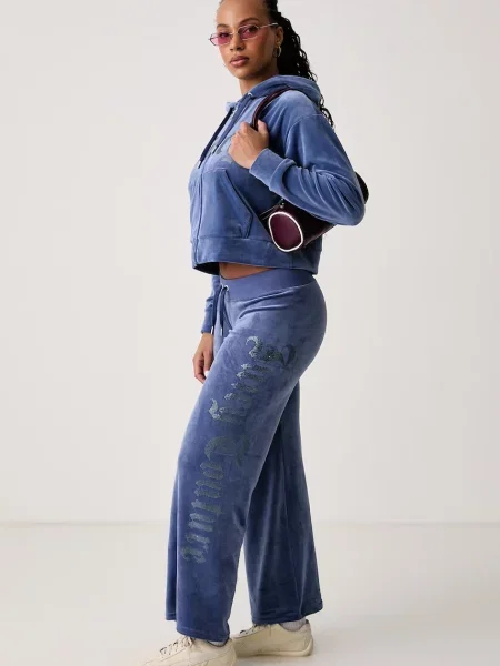 Велюровый свитер Juicy Couture с капюшоном