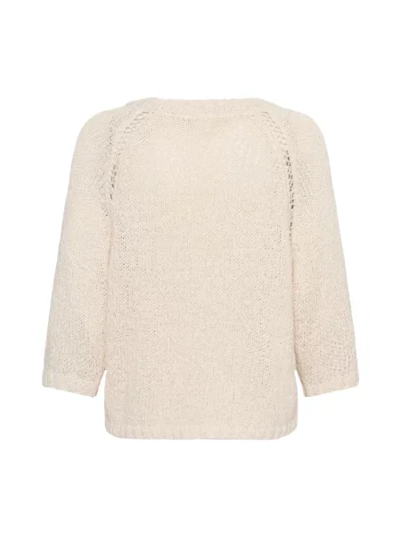 Dzianinowy sweter Cream beżowy