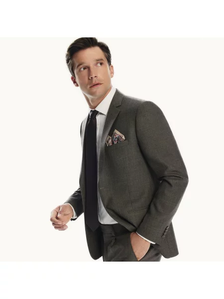 Reserved Sako slim fit s vlnou tmavě hnědá